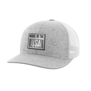 Made In The USA Black Patch Hat Hat Greater Half Heather Grey/White